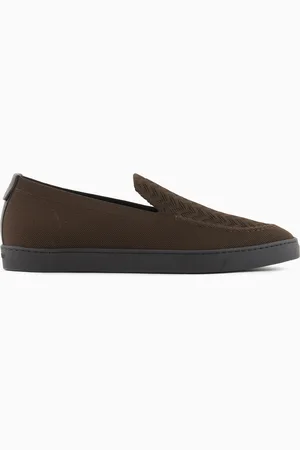 Giorgio Armani Zapatos sin cordones de tejido jacquard con motivo chevr??n ASV