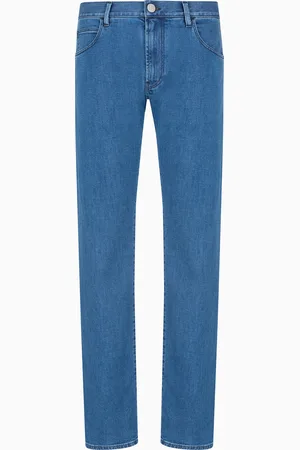 Giorgio Armani Pantalones cinco bolsillos regular fit de denim de algod??n el??stico