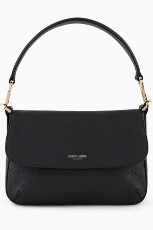 Giorgio Armani Bolso la Prima Soft tama??o peque??o de cuero plena flor