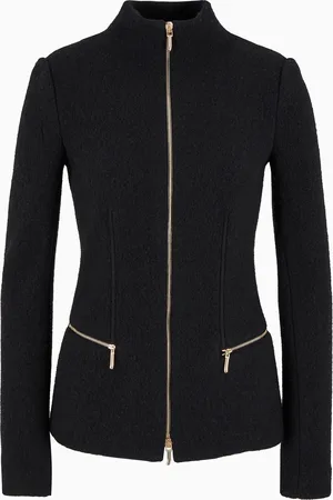 Giorgio Armani Chaqueta de algod??n, lana y cachemir doble con cremallera