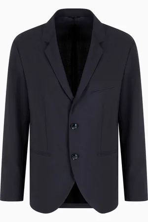 Giorgio Armani Chaqueta de abotonadura sencilla de lana virgen