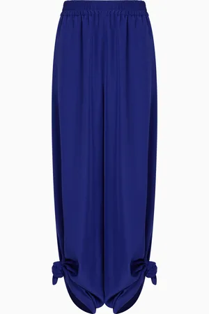 Emporio Armani Pantalones con detalle de nudos de tejido técnico fluido Butterfly