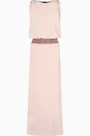 Giorgio Armani Vestido largo en punto de viscosa brillante