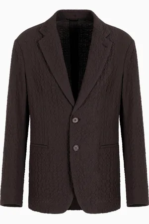 Giorgio Armani Chaqueta de abotonadura sencilla de lana virgen el??stica