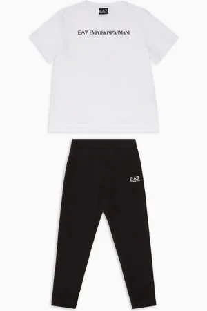 EA7 Conjunto de camiseta y mallas de algodón Logo Series Girl