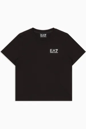 EA7 Camiseta de cuello redondo Core Identity Boy de algodón