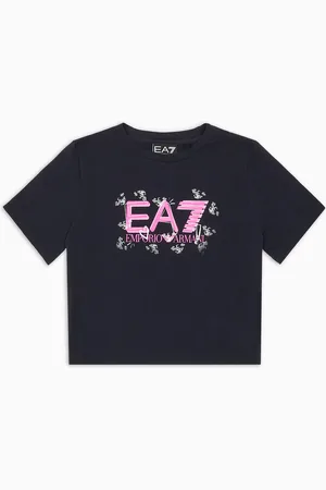 EA7 Camiseta Logo Series Girl de algodón elástico