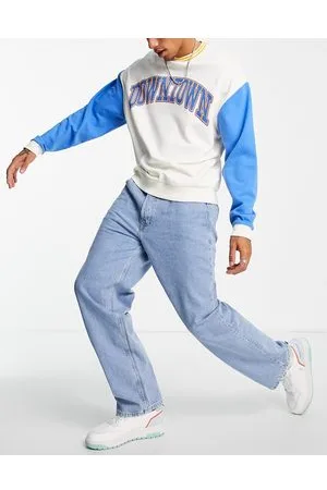 JACK & JONES Vaqueros holgados con lavado azul a la piedra Eddie de Intelligence