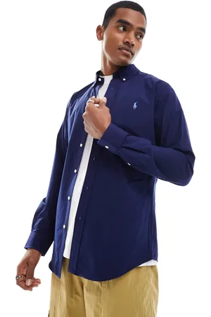 Ralph Lauren Camisa de popelina de corte slim en con botones y logo de jugador de