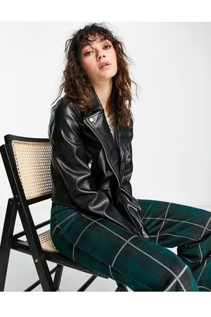 ONLY Chaqueta biker negra de cuero sintético de