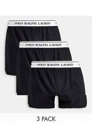 Ralph Lauren Pack de 3 calzoncillos bóxer negros con logo en la cinturilla de