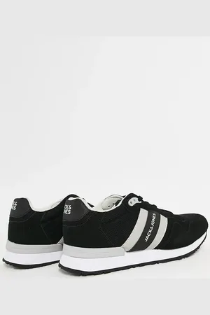 JACK & JONES Zapatillas negras de malla de -Negro