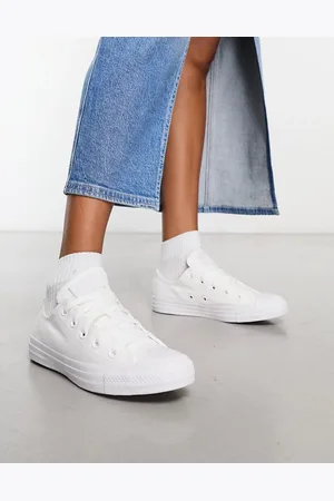 Converse Zapatillas de deporte blancas monocromáticas Chuck Taylor All Star Ox de