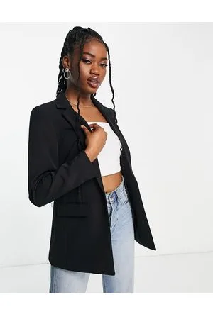 Pieces® Americana negra de sastre extragrande de