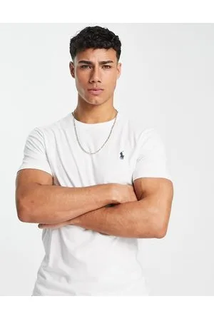 Ralph Lauren Camiseta blanca de corte slim con cuello redondo de