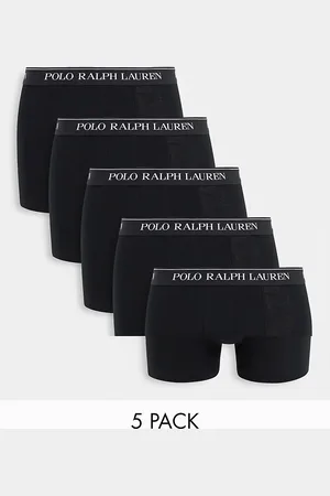 Ralph Lauren Pack de 5 calzoncillos negros con logo en la cinturilla de