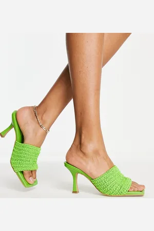 NA-KD Chinelas verdes de punto de