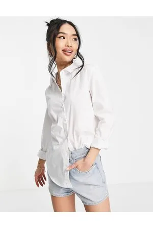 JDY Camisa extragrande blanca de