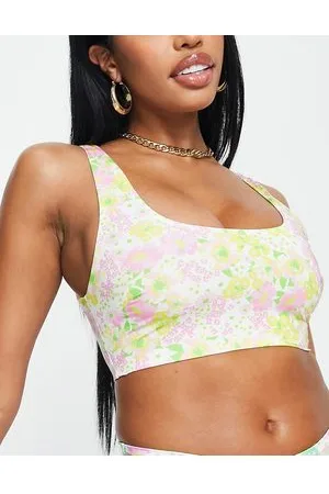 ASOS Top corto de bikini de copas grandes ceñido con variado Mix & Match de -Multicolor