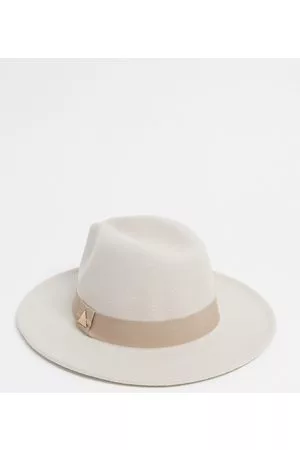 My Accessories Sombrero fedora color ajustable exclusivo de London-Blanco