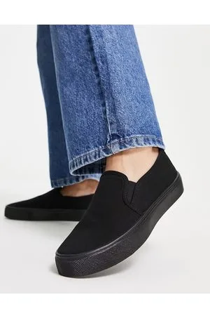 ASOS Zapatillas de lona sin cierres en Dotty de