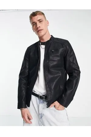 Only & Sons Chaqueta biker de cuero sintético en de