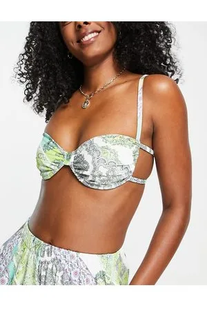 ASOS Top estilo sujetador con estampado de de (parte de un conjunto)-Multicolor