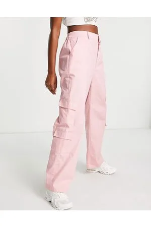 Pantalón ancho estilo cargo satén visón - Mujer