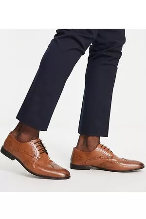 River Island Zapatos Oxford marrones con cordones de Wide Fit