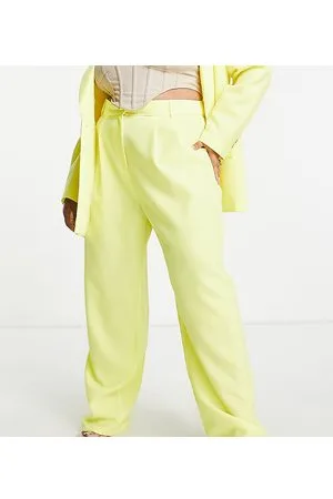 ASOS Pantalones de traje dad amarillos de ASOS DESIGN Curve