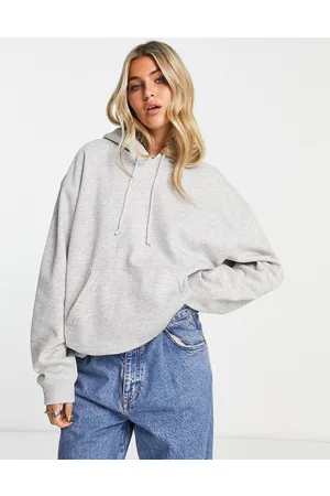 Weekday Sudadera gris con capucha Essence de
