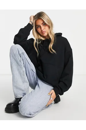 Weekday Sudadera con capucha negra Essence de