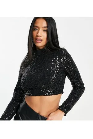 In The Style Top con cuello alto de lentejuelas exclusivo de
