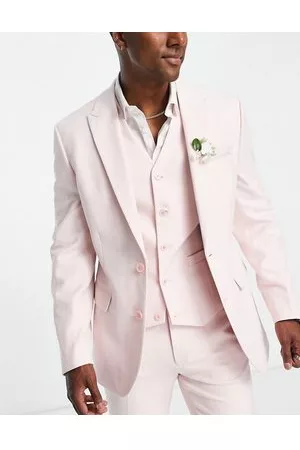 Chaqueta De Traje Rosa De Corte Entallado De Selected Homme 