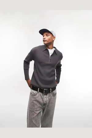 Topman Polo de punto acanalado de