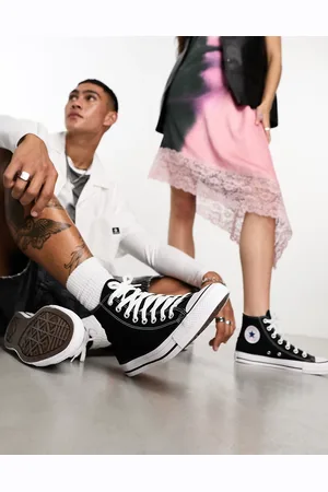 Converse Zapatillas de deporte negras hi-top unisex Chuck Taylor All Star de