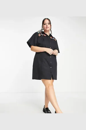 ASOS Vestido camisero de croché de ASOS DESIGN Curve