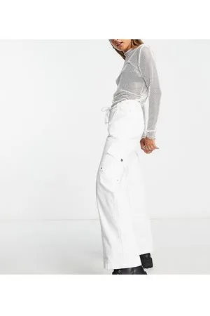 Reclaimed Pantalones cargo blancos de talle bajo de