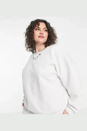 ASOS Sudadera color hielo jaspeado extragrande de ASOS DESIGN Curve-Gris