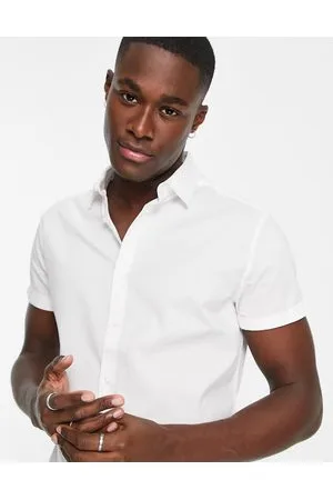ASOS Camisa de corte slim con acabado elástico en de