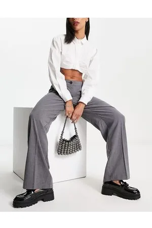 ONLY Pantalones dad claro de pernera ancha de
