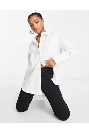 JDY Camisa larga blanca extragrande de
