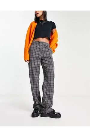 ONLY Pantalones de sastre grises de pernera ancha con raya diplomática de (parte de un conjunto)