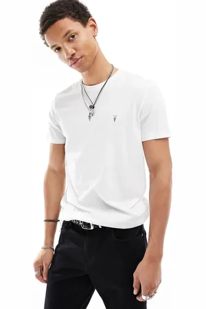 AllSaints Camiseta blanco óptico con cuello redondo Tonic de