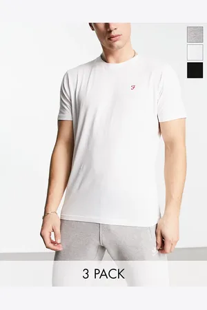 Farah Pack de 3 camisetas de color , gris y blanco de