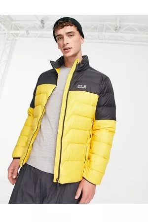 Jack Wolfskin Chaqueta de plumón amarilla guateada DNA Tundra de