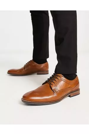Dune Zapatos marrones de estilo Oxford con cordones de London Wide Fit-Brown
