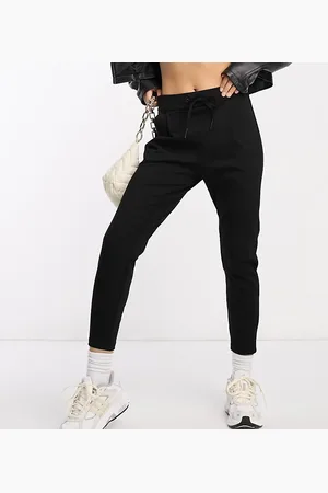 VERO MODA Joggers negros de corte tapered y talle alto de