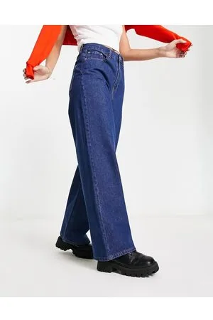JJXX Vaqueros azul oscuro de talle alto y pernera ancha Tokyo de