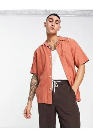 Weekday Camisa color óxido de manga corta Chill de